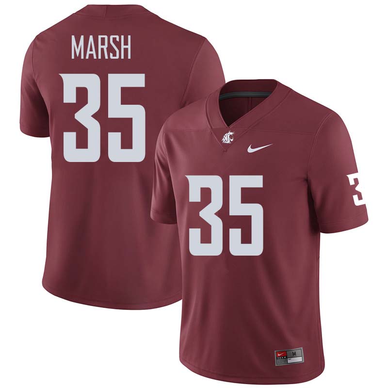 Men #35 Armani Marsh Washington State Cougars College Football Jerseys Sale-Crimson - Click Image to Close